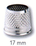 Наперсток, 17мм, серебристый, без донышка, сталь, без упаковки 431313