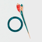 Застежка фибула, серия Flora - Лилия, длина 16см, ламинированный бук, KnitPro, 20932