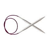 Спицы круговые "Nova" 10мм/120см, латунь с гальваническим покрытием, серебристый, KnitPro, 11376