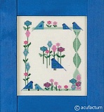 Купить недорого   Набор для вышивания "Голубые птицы" 15*16,5см, Acufactum Ute Menze, 2311  в интернет магазине Фэмили хобби